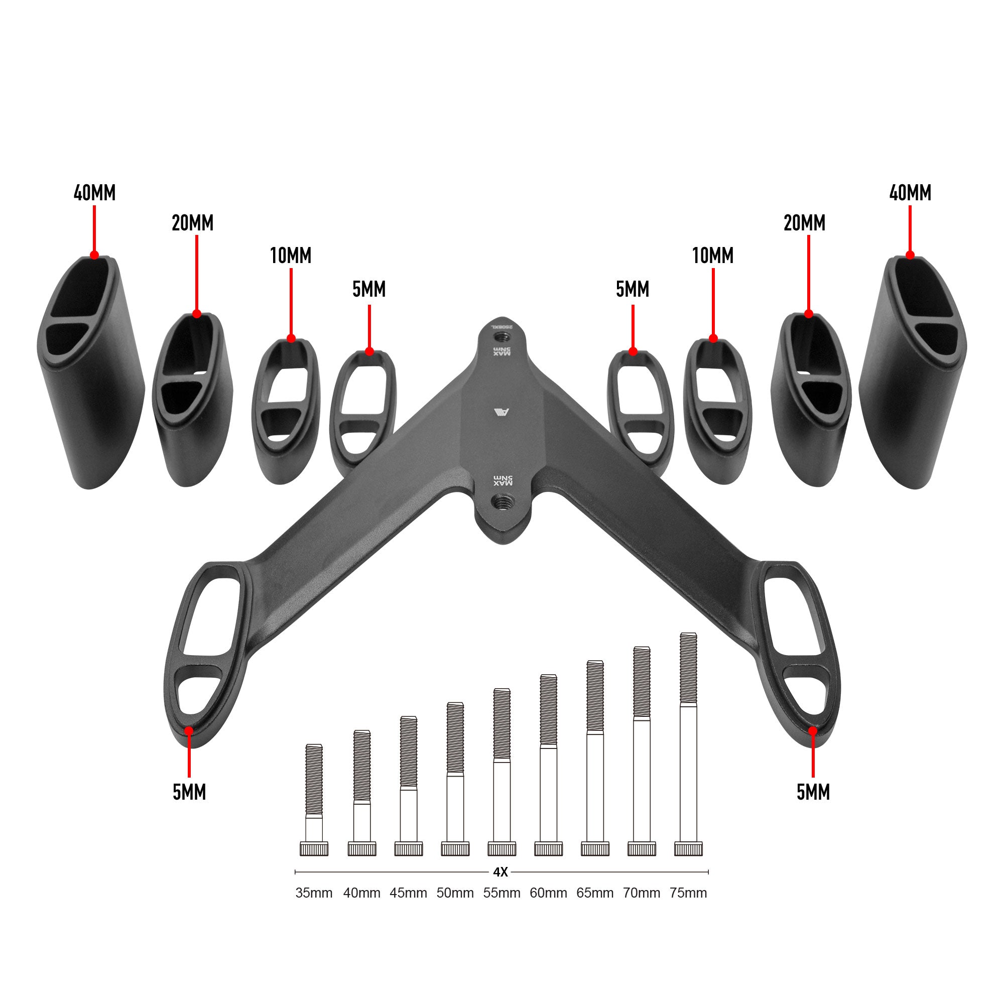 A2 Riser System A3A High Riser Kit with BTA Bridge – TipPlusCycling