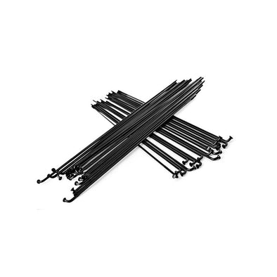BLACK DOUBLE BUTTED SPOKES (PACK OF 40)