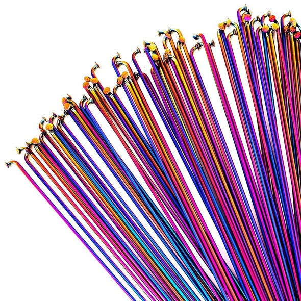 RAINBOW DOUBLE BUTTED SPOKES (PACK OF 20)